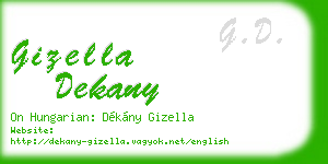 gizella dekany business card